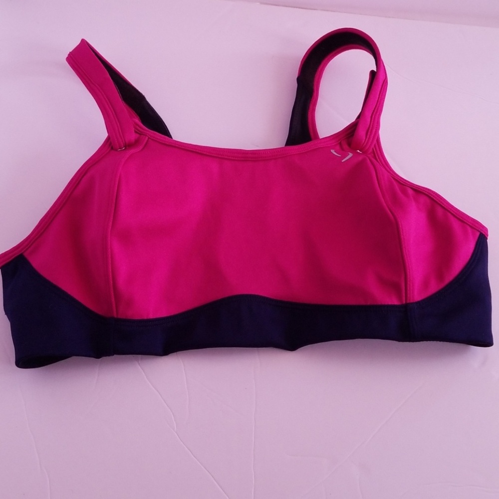 Brooks sports bra 38B magenta/navy